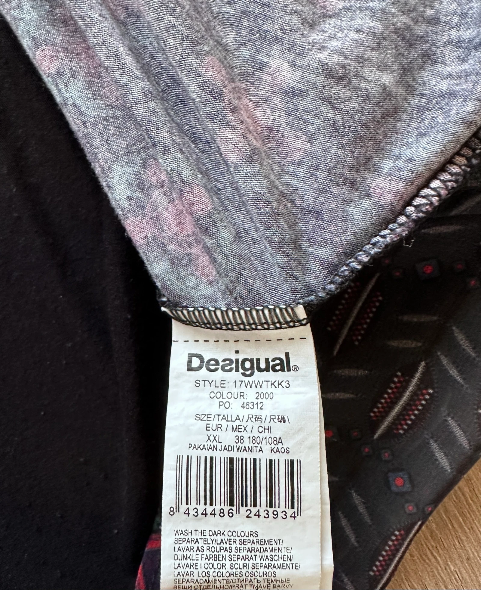 Asymmetrisch T-shirt Desigual XXL – Meerkleurige patronen & opschriften (Zeer goede staat) – photo 10
